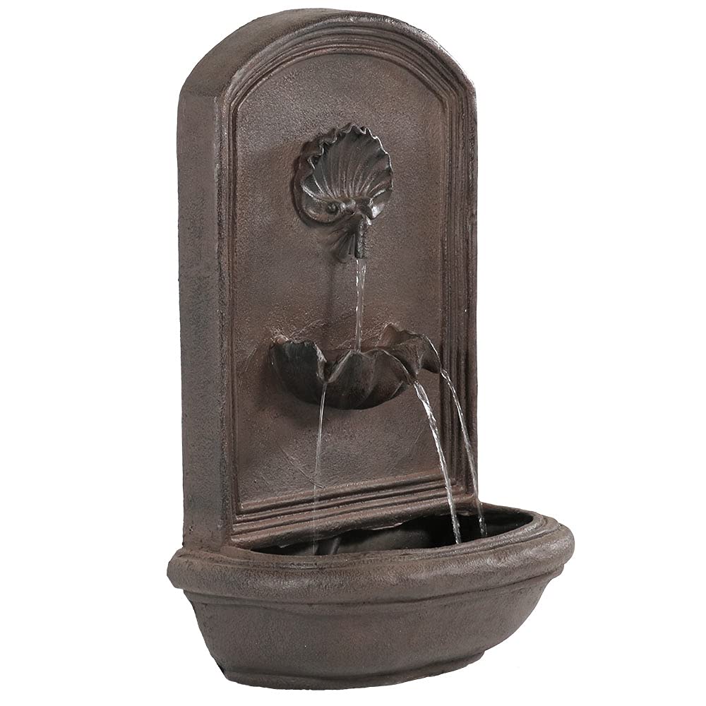 Buy Sunnydaze Seaside Outdoor Wall Water Fountain Waterfall Wall