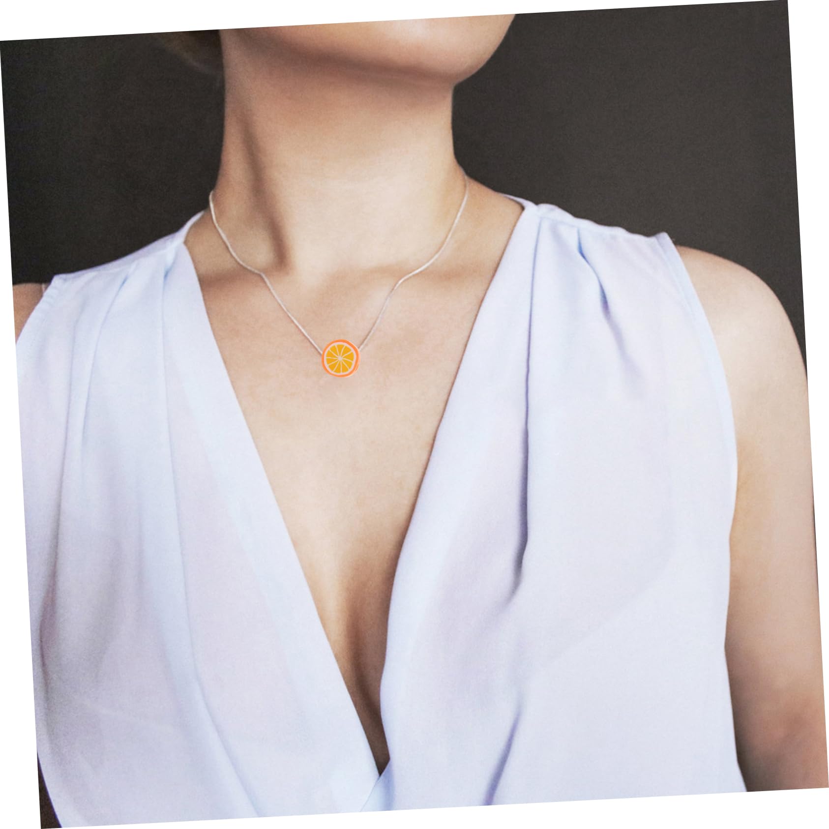 Cuentas Material Decorativo y Funcional Sueltas 200 de Arcilla Polimérica en Forma de Frutas Naranja para Pulseras DIY y Manualidades para Proyectos Creativos