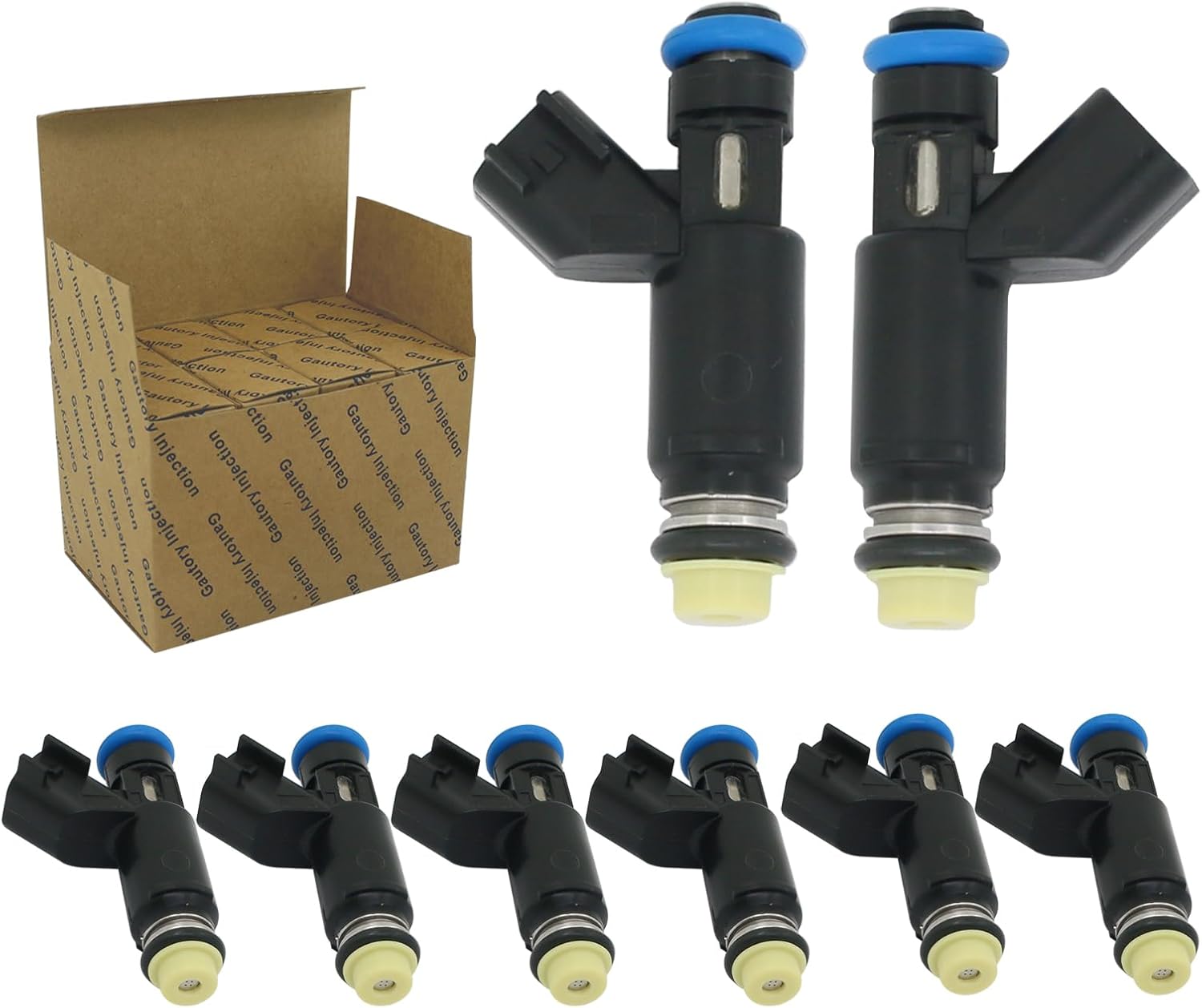 Fuel Injectors Compatible with 2002 2003 2004 2005 2006 Chevy Silverado Avalanche Express Suburban 1500 Tahoe, GMC Savana Sierra 1500 Yukon 5.3L Flex Engine Replaces 25326903 12580426 2171626 Set of 8