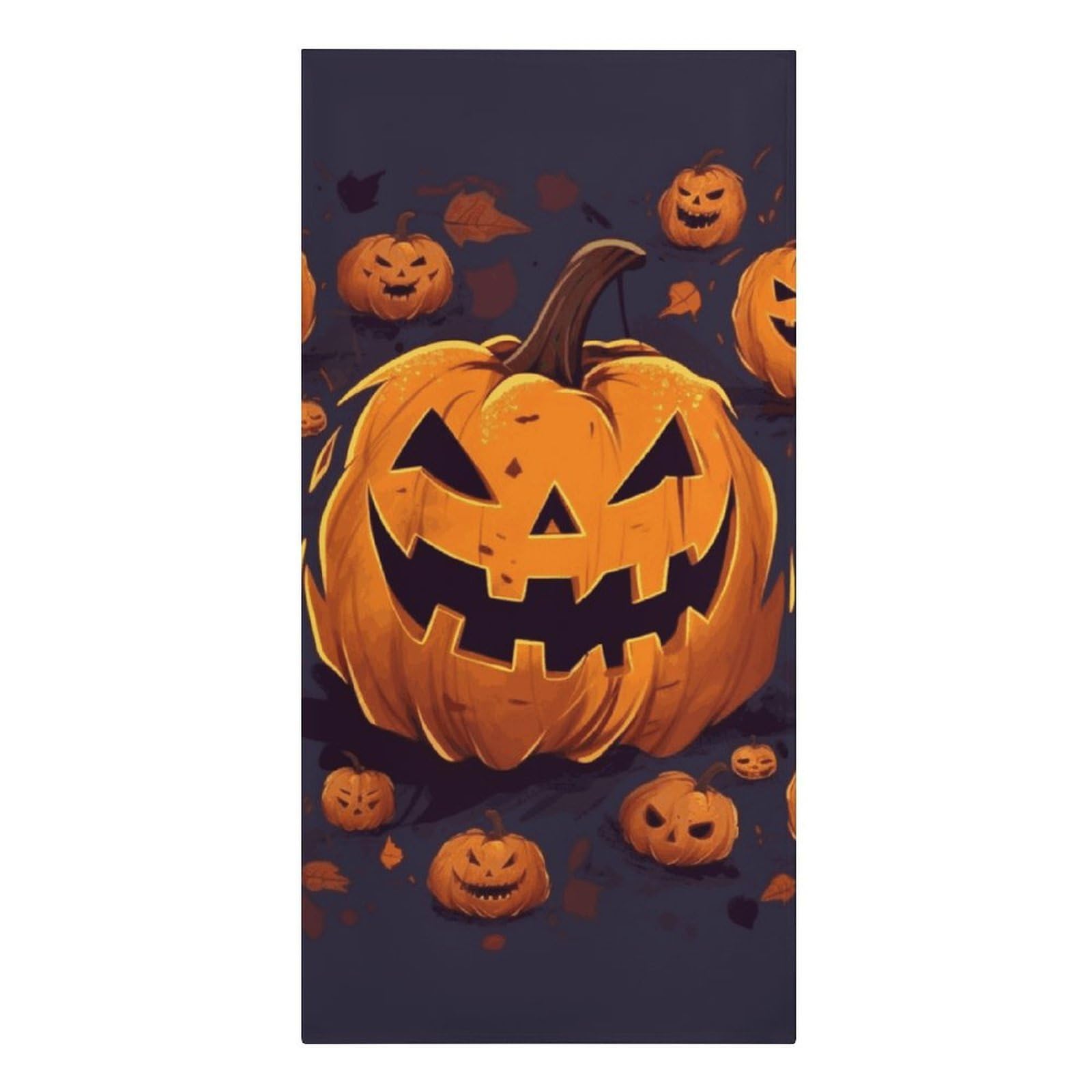QMNLKH Halloween Pumpkin Beach Towel for Women, Large Microfiber Pool Towel for Men, Absorbent Swim Towels for Home, Lightweight Bath Towels for Camping, Yoga, 30.3"x61.4"