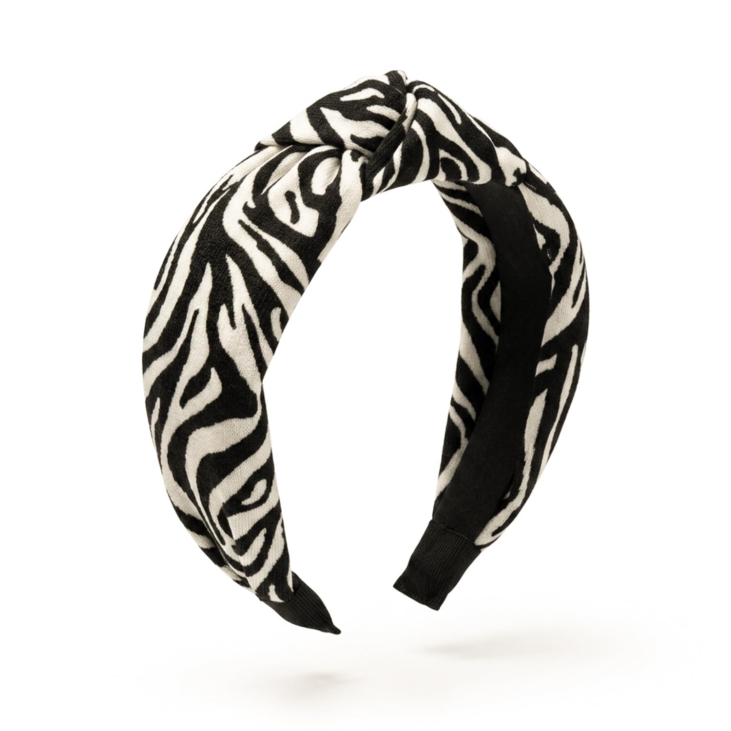 MOMISY Women's Polka Dot Knotted makeup Headband (Zebra, One Size)-picture-20