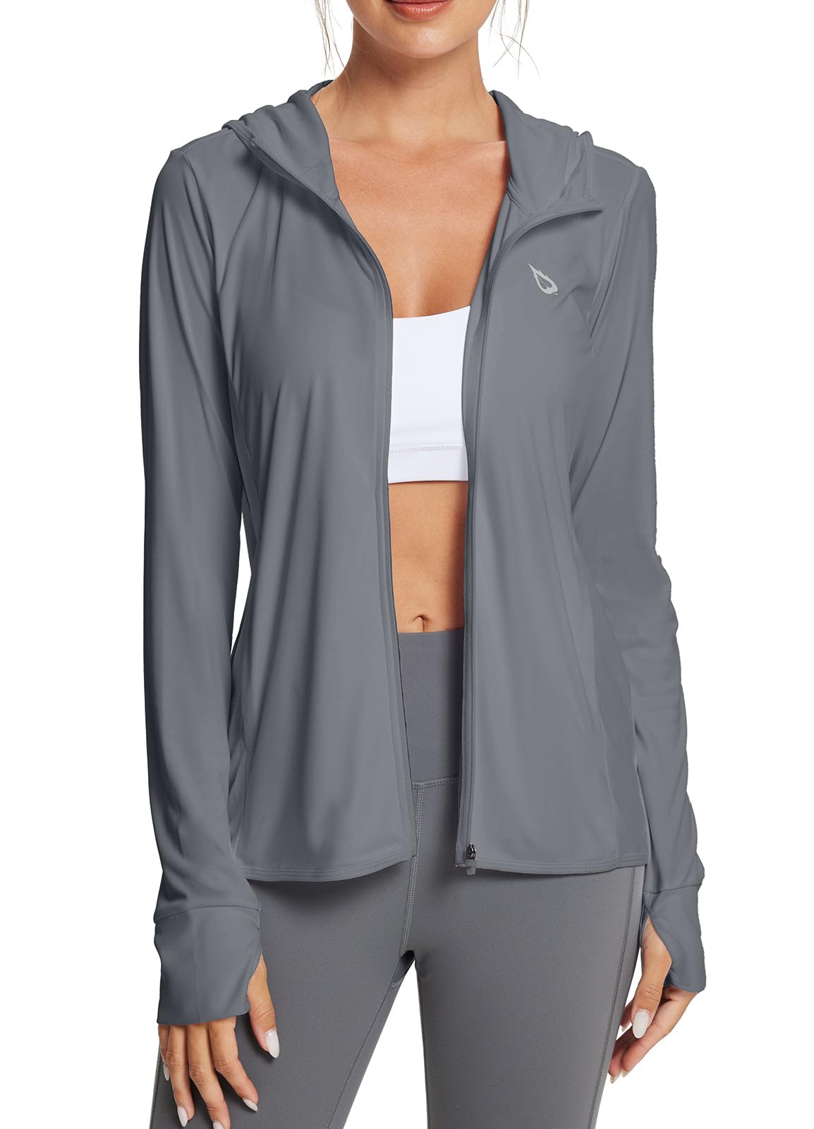 baleaf Women's Sun Protection Jacket Hoodie Clothing Lightweight Long Sleeve Sun Cover Up Shirt