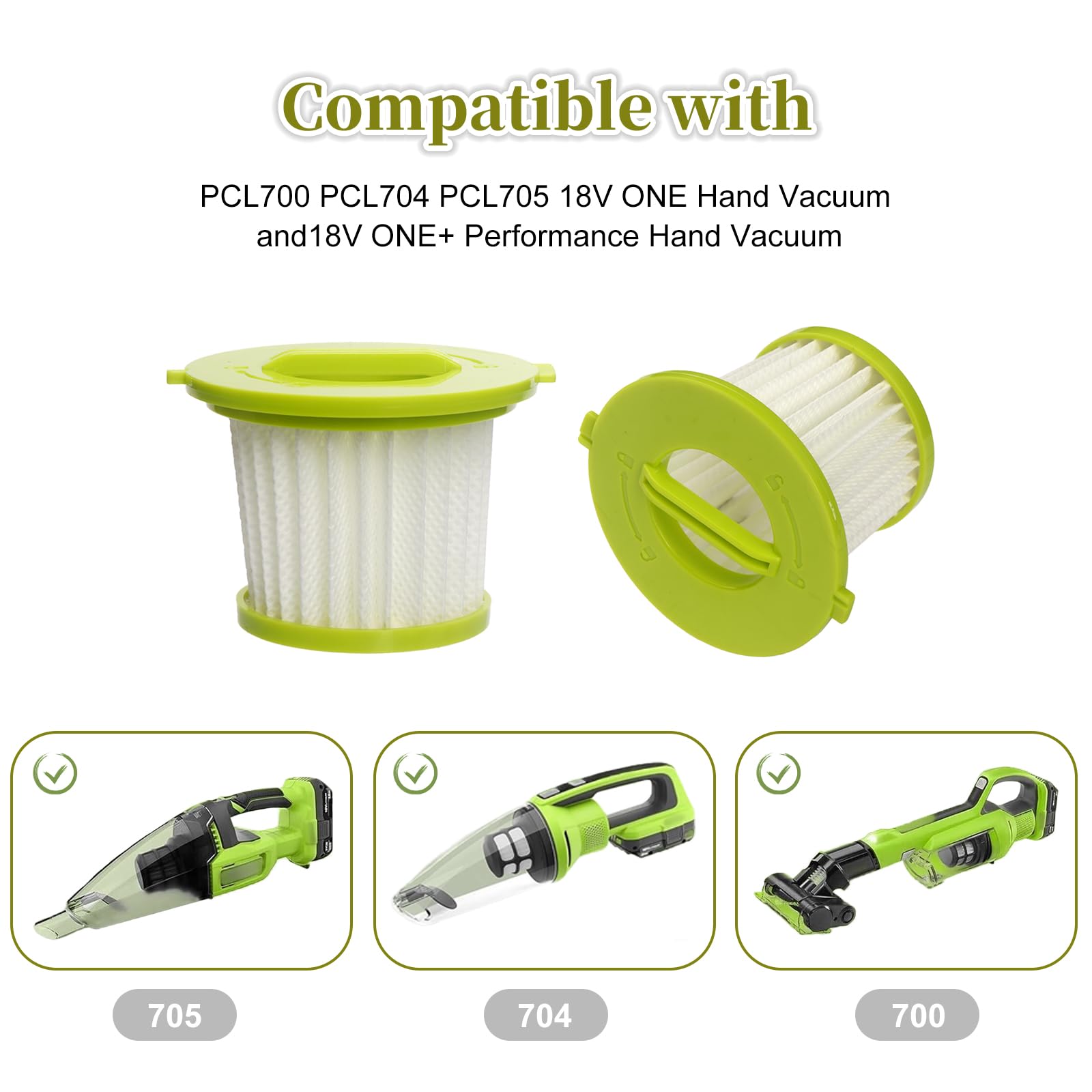 Filtros De Repuesto Para Depósito De Polvo Compatibles Con Aspiradoras De Mano Inalambricas Sv780 Sv75z Sv728n Y Sv726n Reemplaza La Pieza X