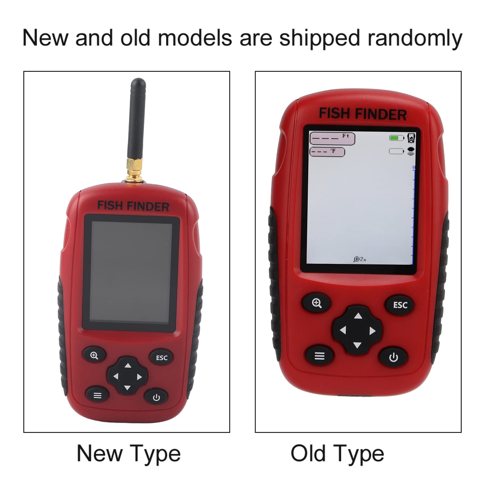 Buscador de Peces con sonda inalámbrica, Bola con Sensor inalámbrico portátil para detección de Profundidad del Agua y posición de Peces, con Pantalla LCD portátil, Rango de
