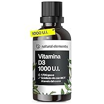 Vitamina D3 – 1000 I.U. per goccia – 50 ml (1750 gocce) – natural elements – In olio MCT di cocco – Integratore Vitamin D – Alto dosaggio, liquida
