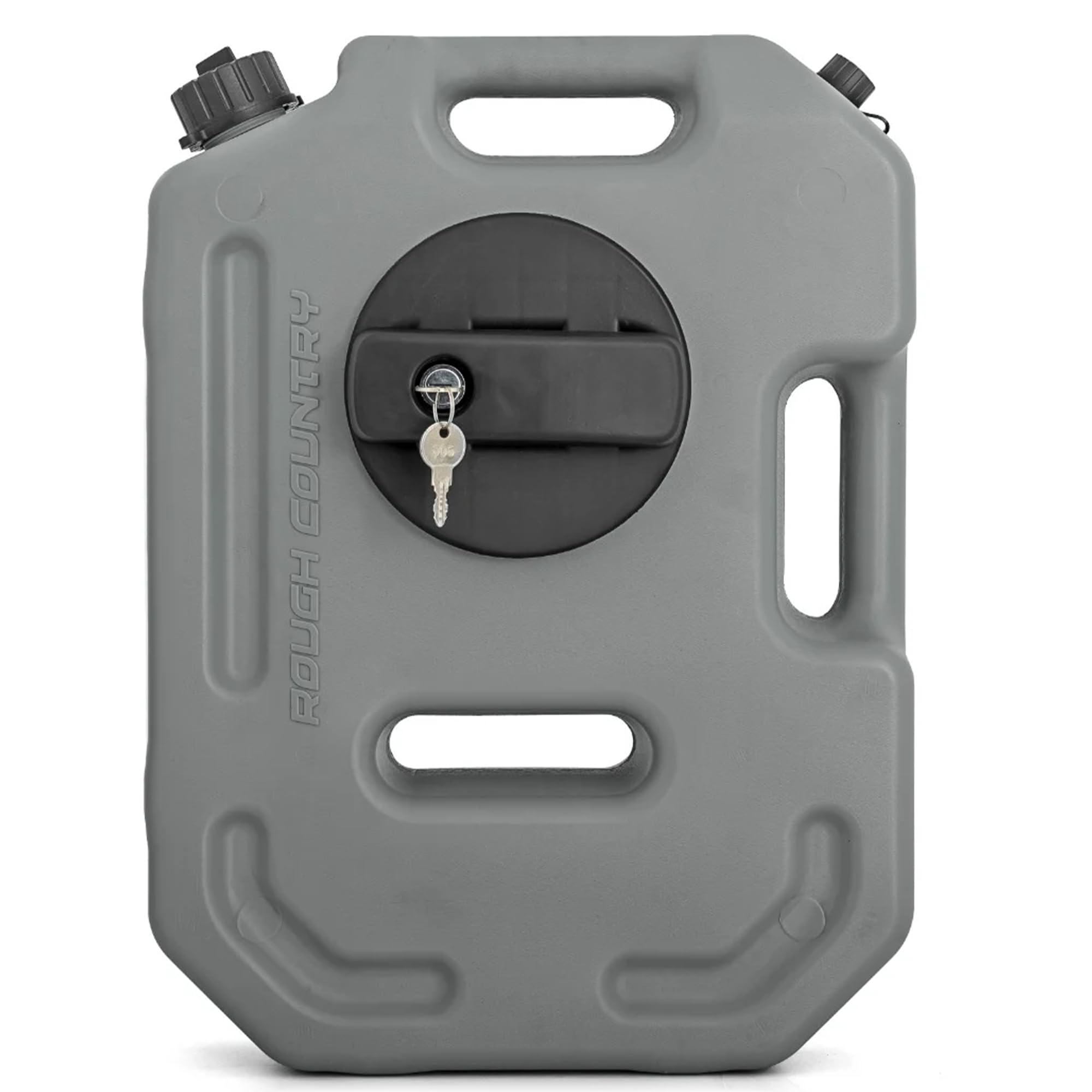 Rough Country 10L / 2.6 Gallon Flat Fluid Container w/Lockable Mount - Non-Potable Water & Utility Storage for Trucks, SUV, RV, UTV & Off-Road Vehicles, Gray