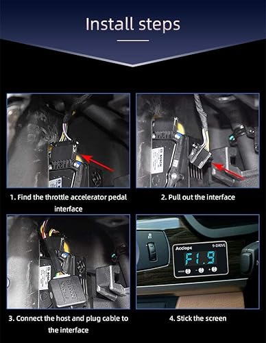 Miniatura 3 de Mallofusa Controlador de respuesta del acelerador, controlador electrónico de acelerador, 9 modos, acelerador electrónico inteligente de carreras