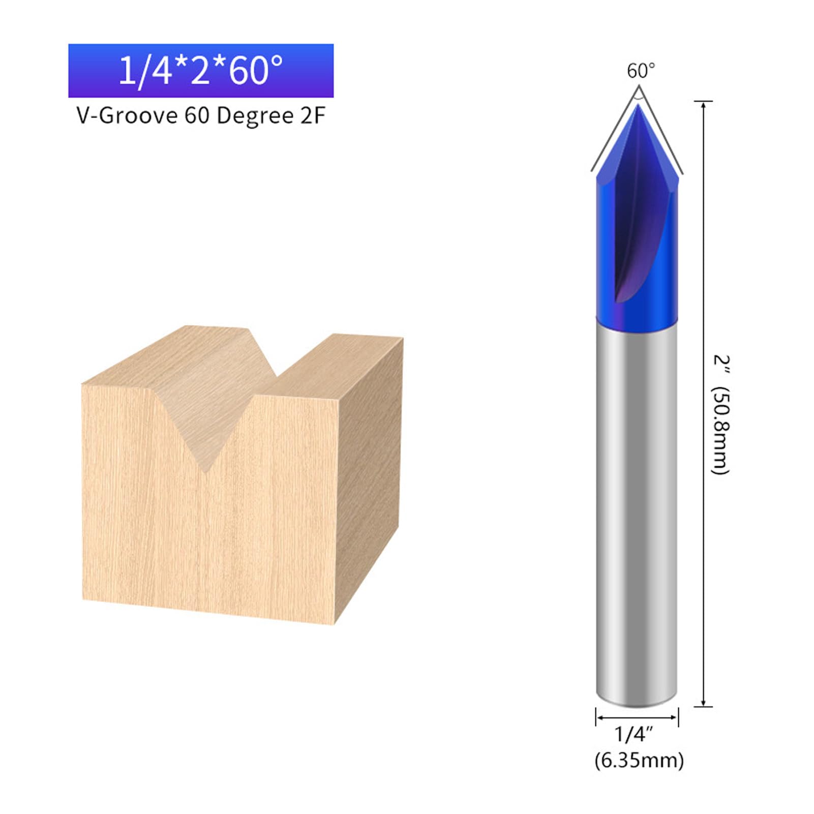 5PCS CNC Rzeźbianie drewna Zestaw bitów, 1/4 cala Shank Soild Carbide 15 20 30 60 90 stopni V Bit rowka, zestaw grawerowania, dla CNC lub routerze drewna
