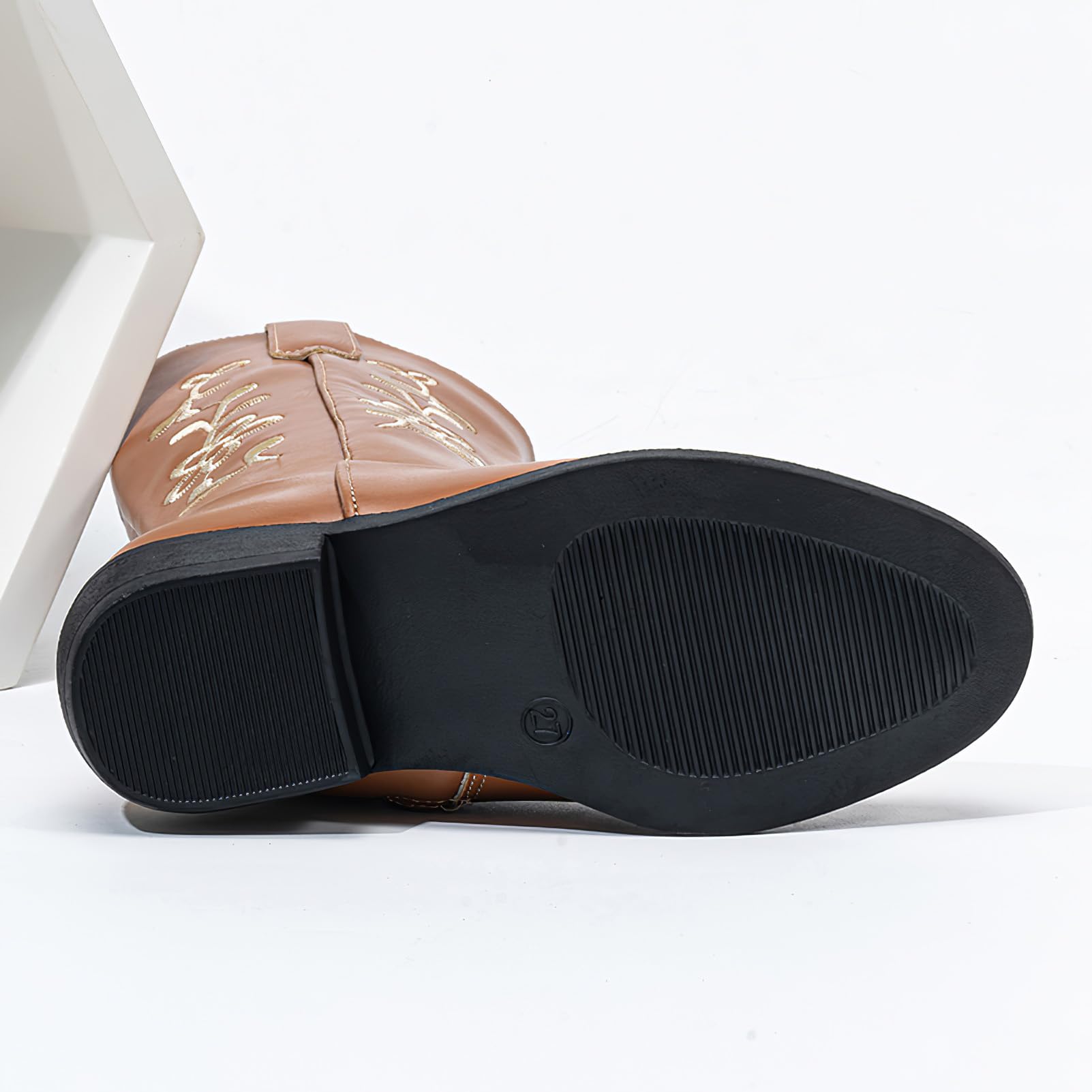 rismart Botas Cowboy Niña Media Caña Vaqueras Bordadas de Invierno