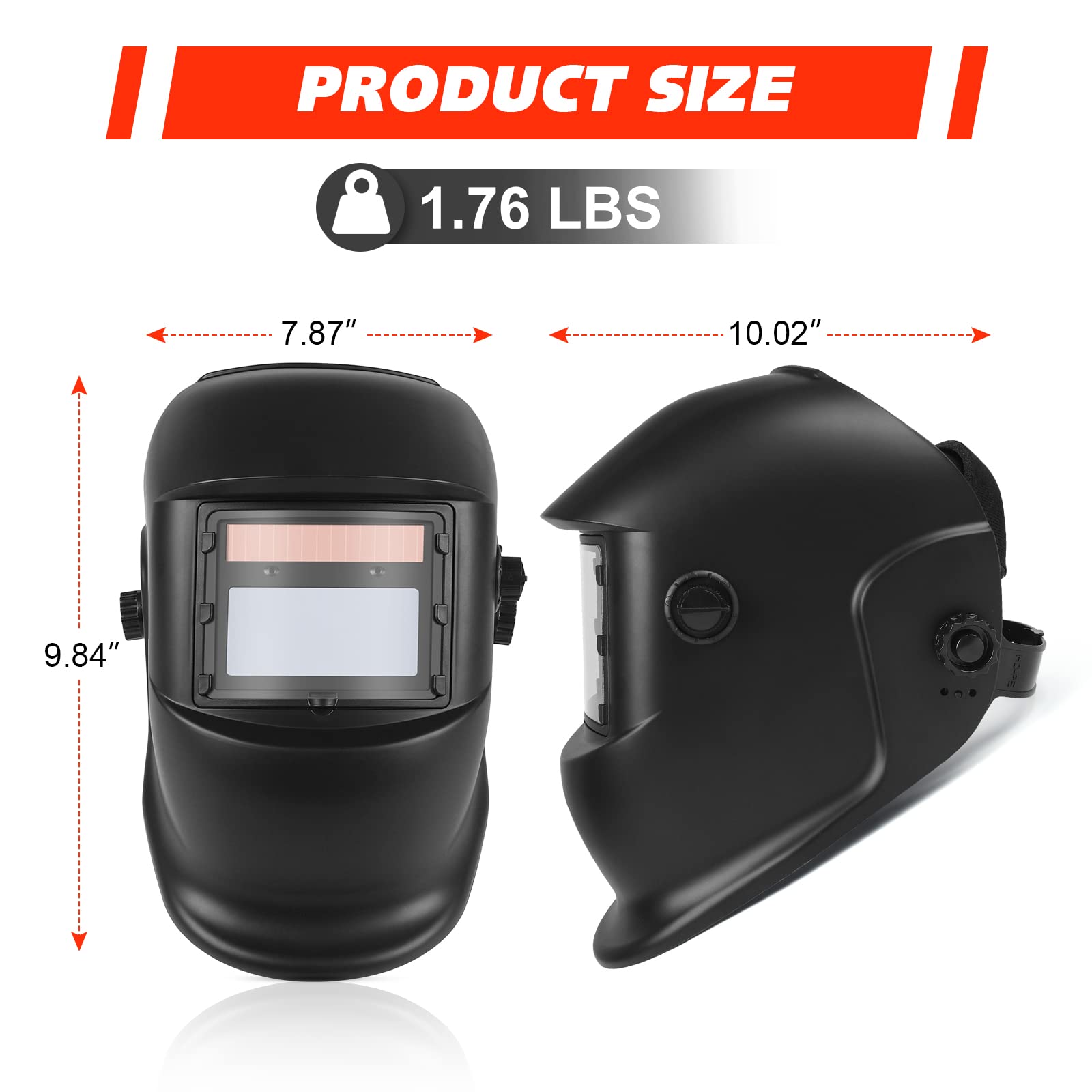 NDUUN Welding True Color Helmet Auto Darkening Hood with Adjustable Shade Range 4/9-13 for TIG MIG ARC Welder Mask