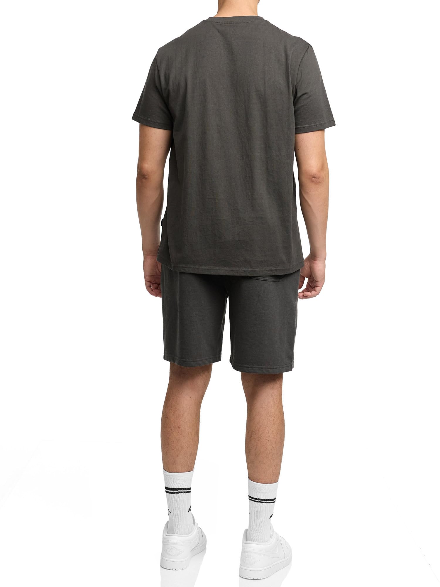 Indicode Herren Comfy Shorts & Shirt Set | Sweatshorts & T-Shirt Bundle aus Baumwollmischung