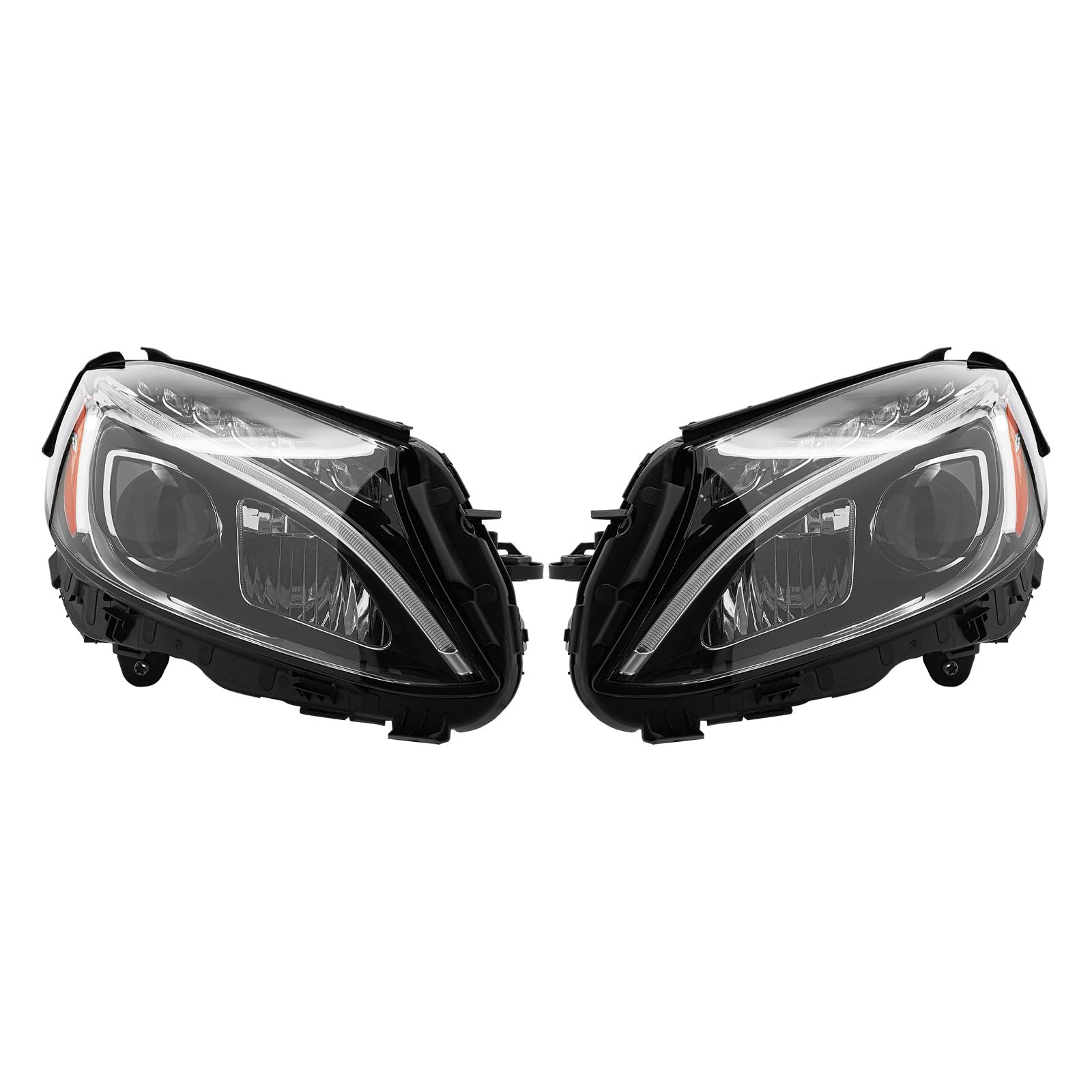 Headery Front Headlight Assembly for 2015-2018Benz C-Class W205 C300 C400 Luxury 4Matic/Sport 4Matic NON-Base/AMG LED Models, Left Driver+Right