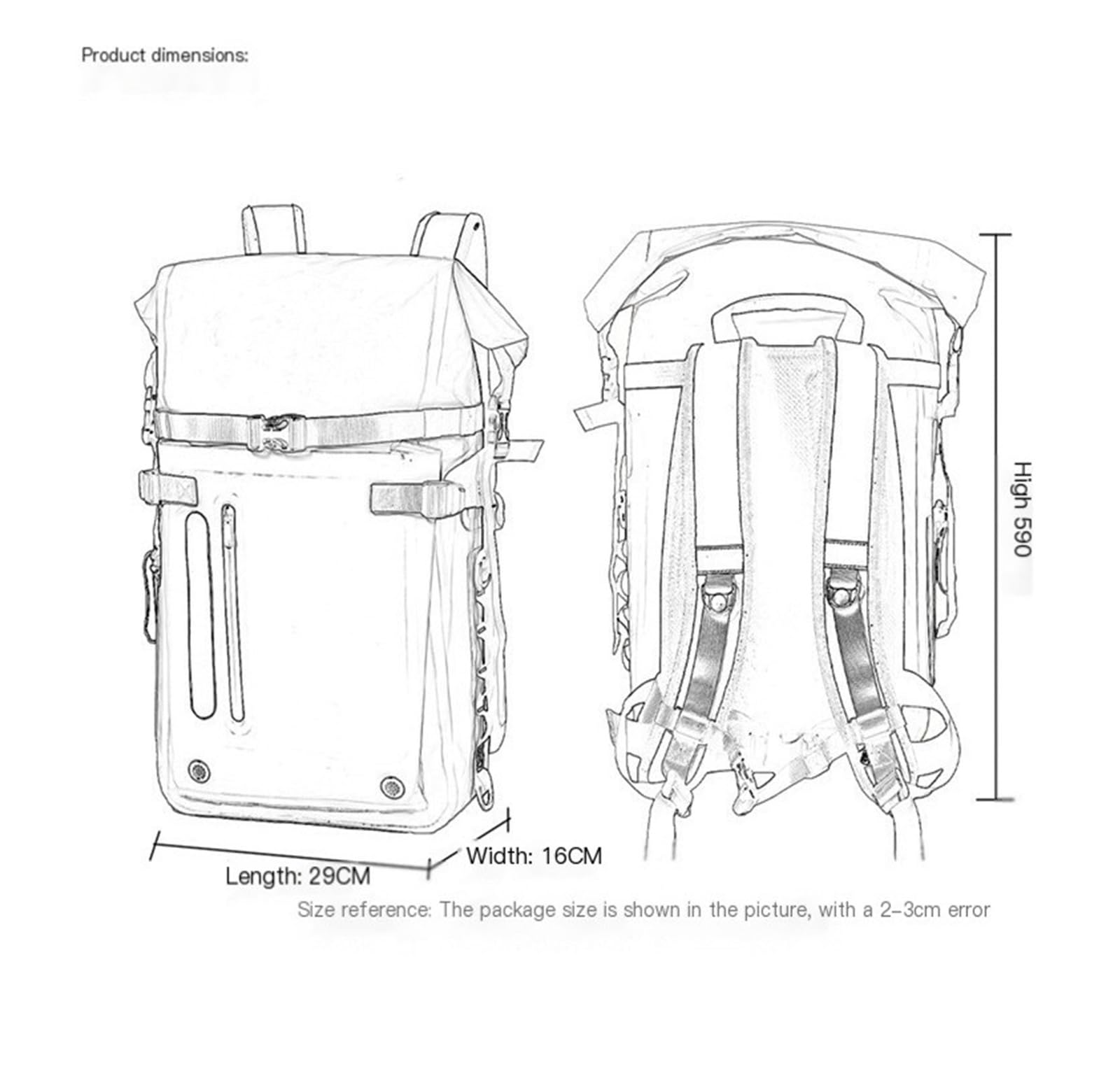 Sac à Dos étanche pour Plongée, Natation, Rafting, Sac Multifonctionnel d'extérieur