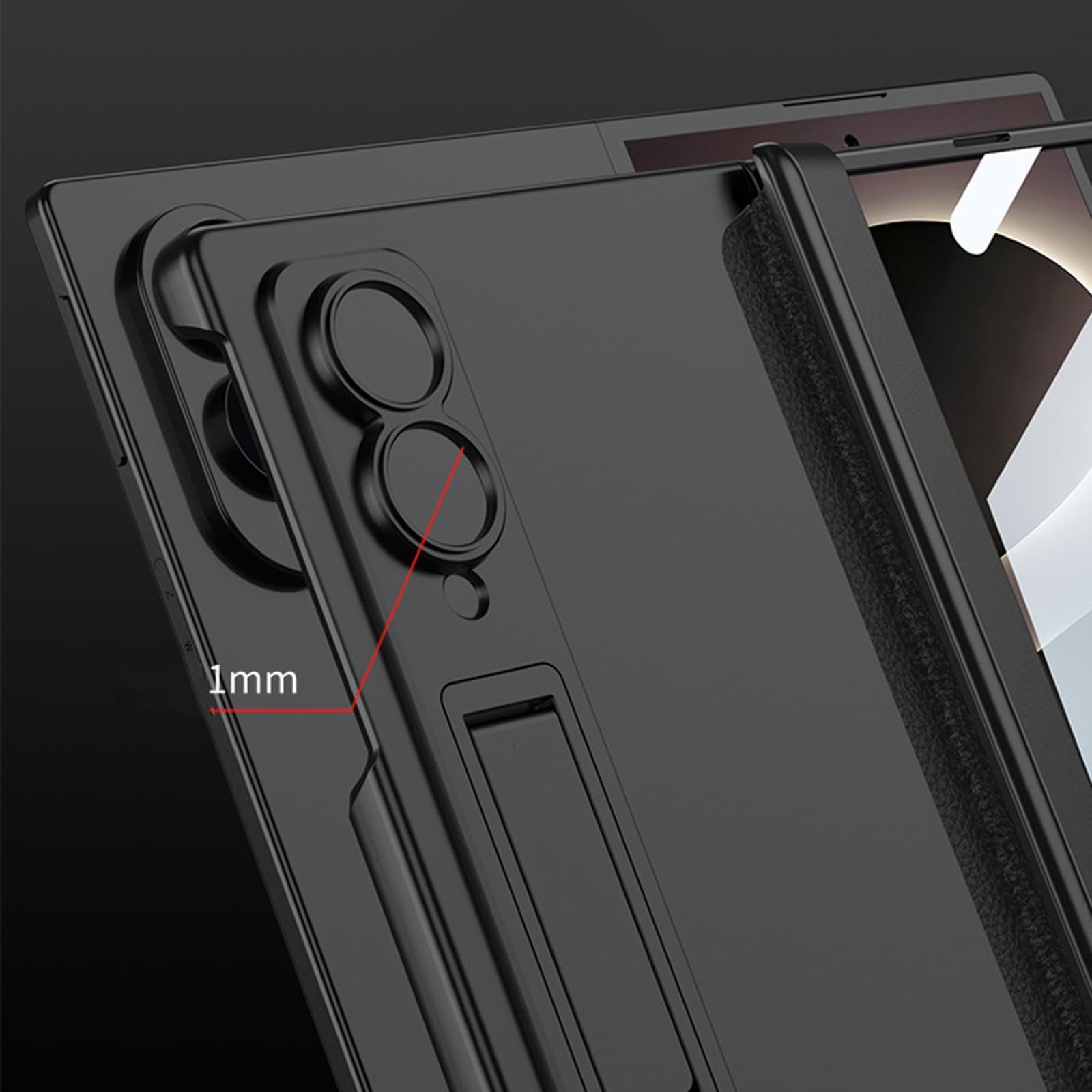 Custodia Per Samsung Galaxy Z Fold 8, Resistente Ultra Sottile Case | With Proteggi Schermo Graffi Staffa Guscio(Silver)