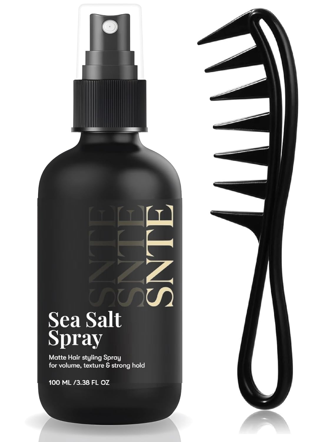 SNTE Sea Salt Spray(100 Ml) (Frozz), Natural Finish Sea Salt Spray for Hair, Volumizes & Texturizes, Infused with Bhringraj, Vitamin E, Light with 1Pc Hair Styling Comb Wide Tooth Comb, Large Tooth Curl Comb Shark Teeth Hairstyle Tool SNTE Sea Salt Spray(100 Ml) (Frozz), Natural Finish Sea Salt Spray for Hair, Volumizes & Texturizes, Infused with Bhringraj, Vitamin E, Light with 1Pc Hair Styling Comb Wide Tooth Comb, Large Tooth Curl Comb Shark Teeth Hairstyle Tool