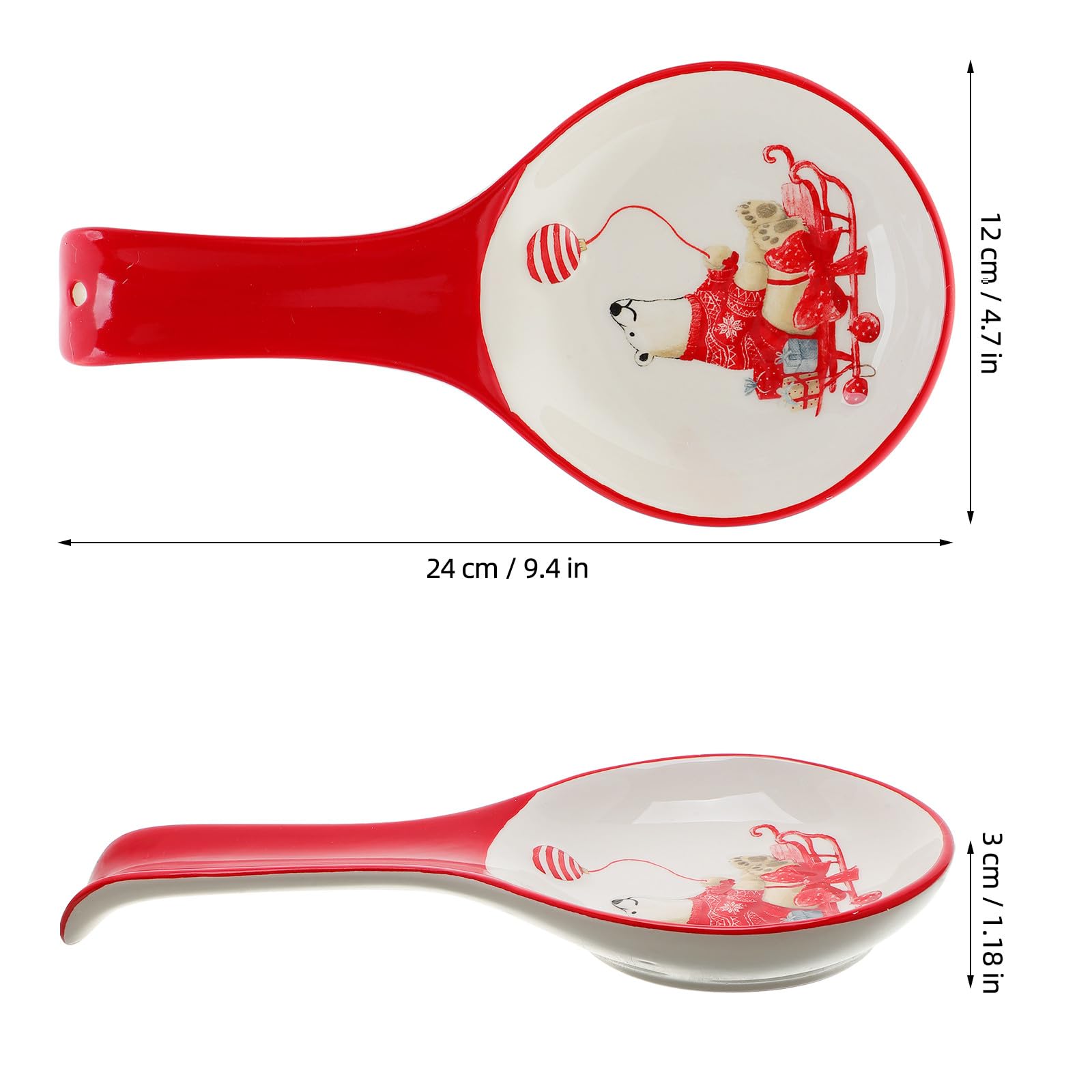 ibasenice Soporte de cerámica para utensilios, soporte para cucharas para