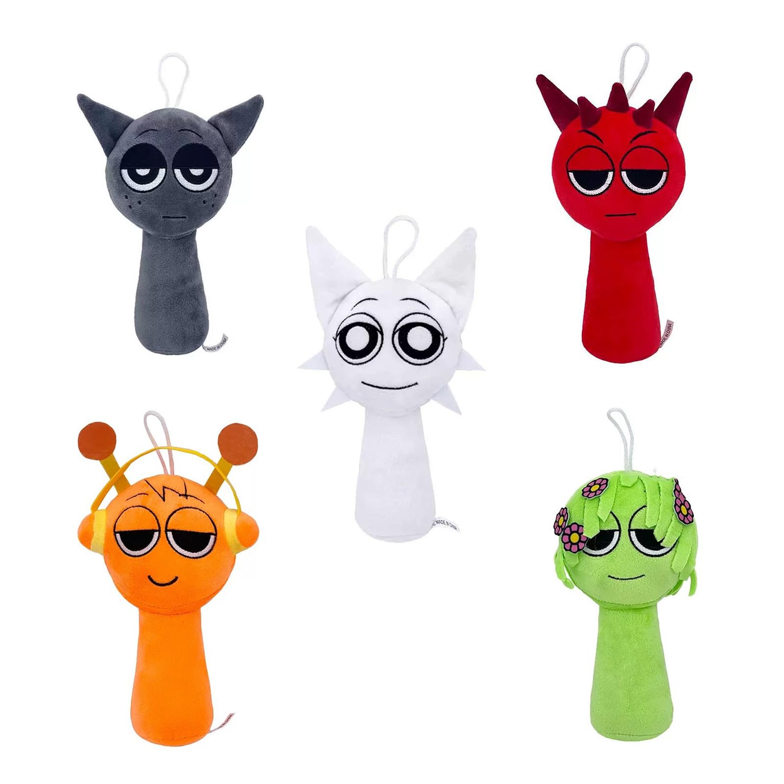 5Pcs Stick Plush for Adult Fans Soft Cute Animal Stuffed Figures for Game Fans Gift Sofa Car Bedroom Decoration Applicable age over 18 years old