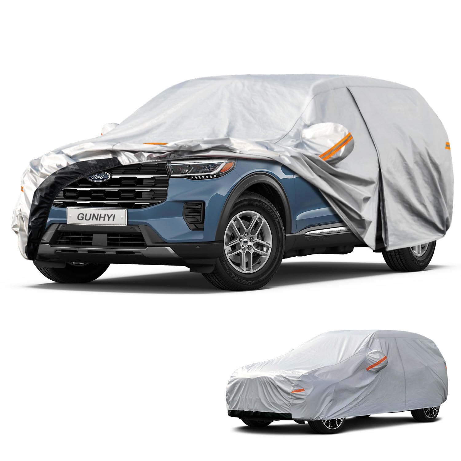 GUNHYI 6 Layers SUV Car Cover Custom Fit Ford Explorer (1995-2026) Waterproof All Weather, Heavy Duty Outdoor Snow Sun Rain Uv Protection (Ships from US Warehouse, Delivery 3-8 Days)