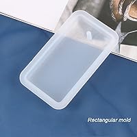 Vista 7 de 4 piezas de molde rectangular de silicona para llavero rectángulo, dijes de resina epoxi, moldes de resina rectangular para manualidades, joyería