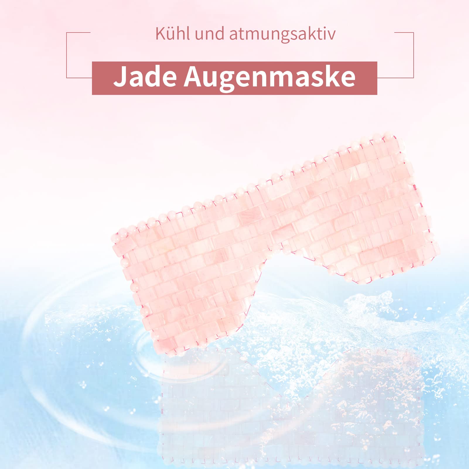 Máscara De Ojos De Jade, Piedras De Jade, Antienvejecimiento, Máscara De Ojos Para Dormir, Terapia De Frío, Masajeador De Ojos, Cubiertas De Ojos Para Aliviar La Fatiga Ocular(cuarzo Rosa)
