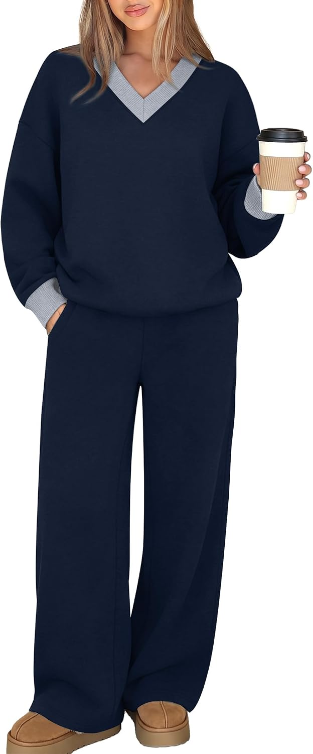WIHOLL Sweatsuits Women 2 Piece Outfit Workout Sets Fall Fashion Clothing image 2