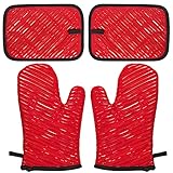 【Multifunktion】- Unsere Handschuhe eignen sich für Öfen, Mikrowellen, Grills, Außenküchen, Kamine, Autowartung, elektrische Wartung, etc. Es kann Ihre Arme und Hände in verschiedenen Situationen perfekt schützen.