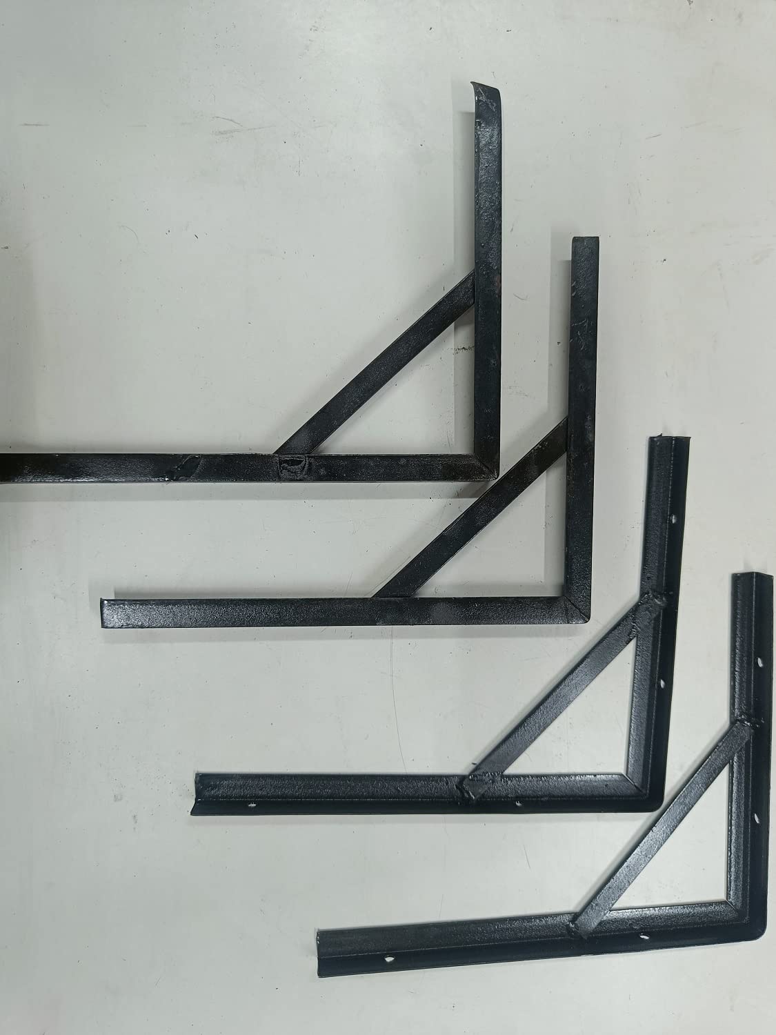 FTE Heavy Duty Right Angles, L Angles Clamps Brackets Made of Strong 2mm Iron bar | A Set of 4 Pieces for shelve Support with Double Hole - Black (B0BBLZ3KVK) Amazon Price History, Amazon Price Tracker