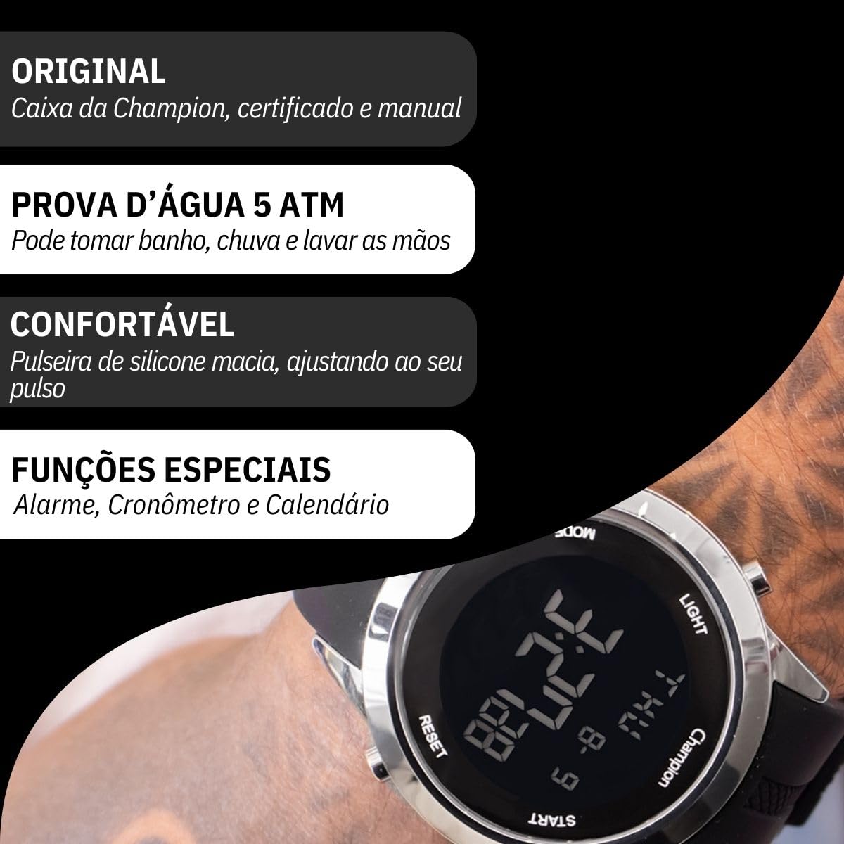 Relógio Masculino Champion Digital Prata Silicone CH40259T em promoção! Veja a oferta e mais achadinhos de Relógios de pulso 4 Hoje é o melhor dia para comprar Relógio Masculino Champion Digital Prata Silicone CH40259T com aquele preço maroto! Promoção! Aproveite a oferta! 4