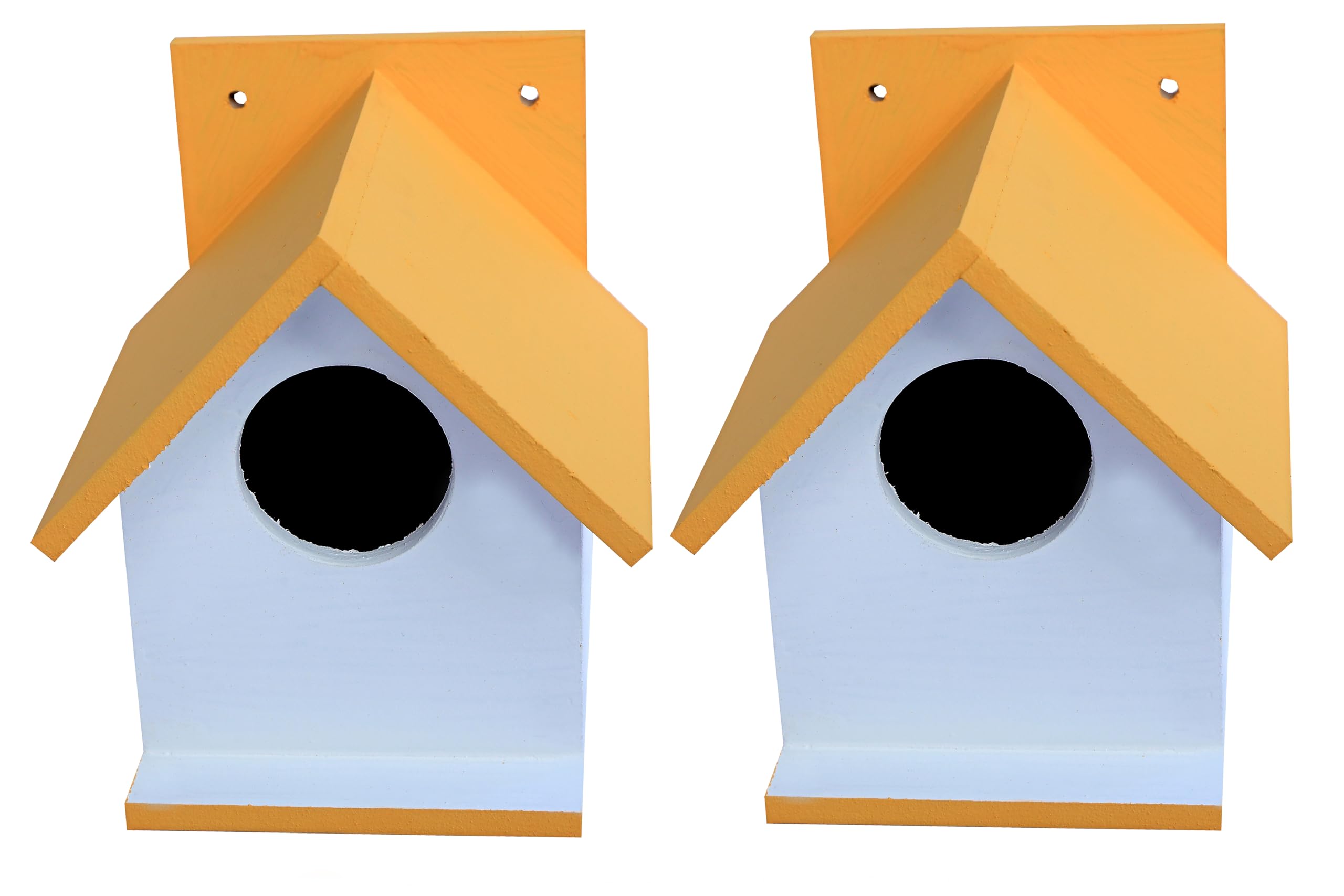 Hellonz Bird House for Sparrow, Budgies & Finches with Air Ventilation and Mounting Hook (Pack of 2) (Orange) (B0CVDWQGSM) Amazon Price History, Amazon Price Tracker