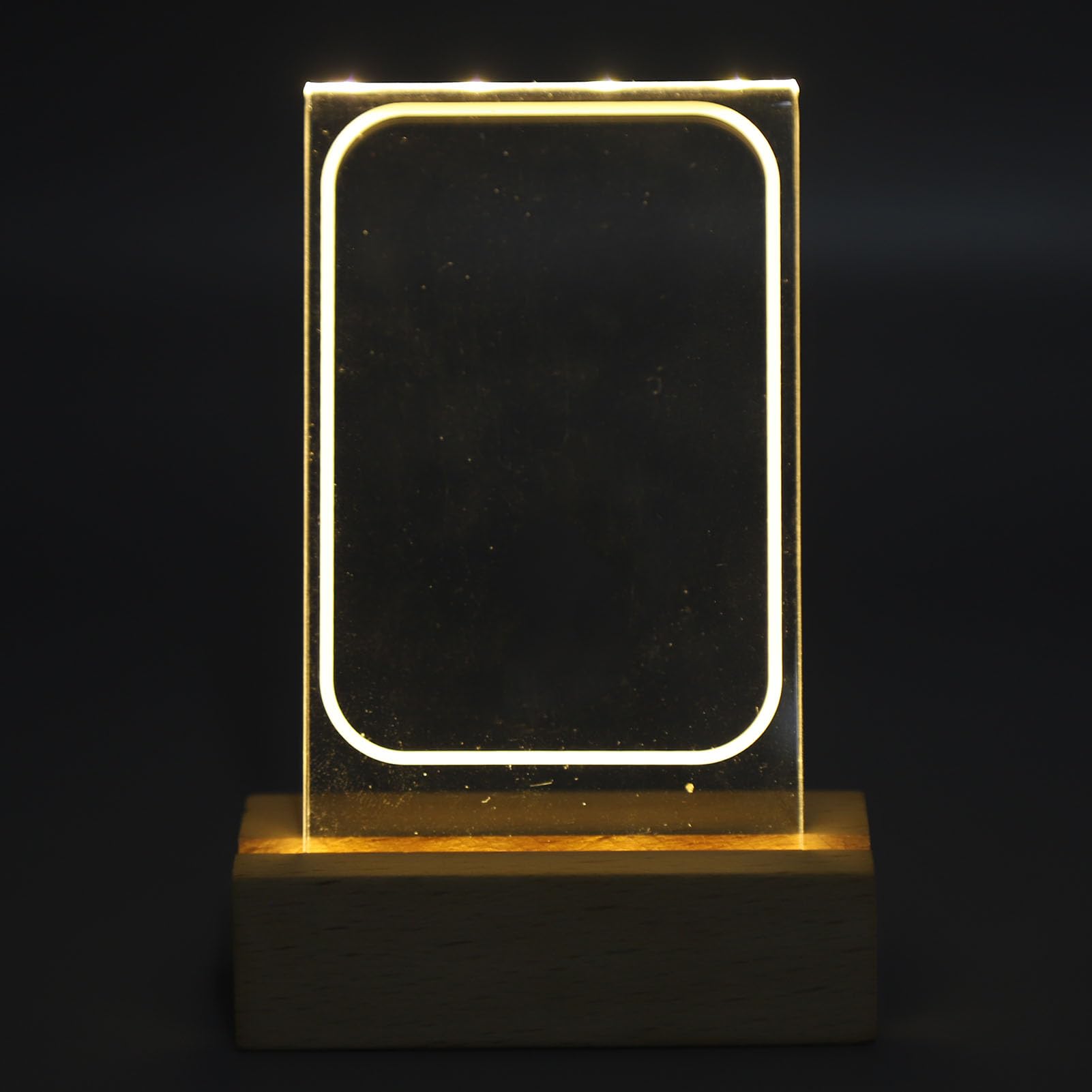 Marco De Fotos LED Para Sublimación - 15x10 Cm, Base De Madera, Luz Cálida, Ideal Para Regalo Y Decoración (manualidades)