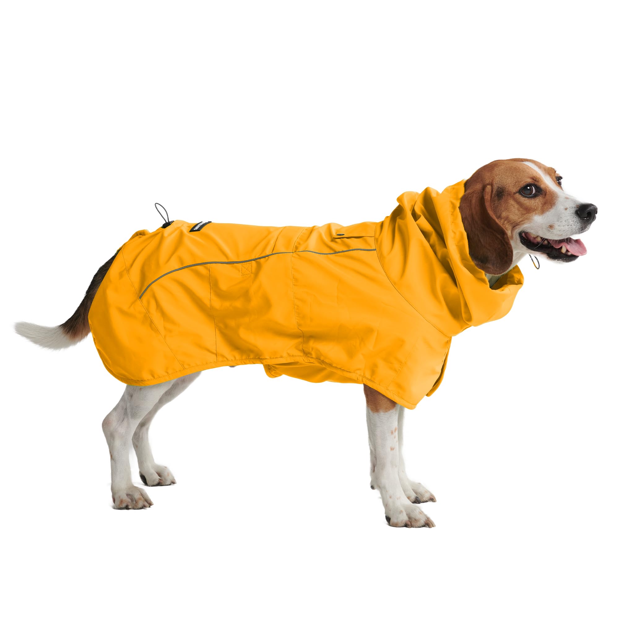 Spark Paws Dog Raincoat - Waterproof Rain Jacket w/Hood, Full Coverage