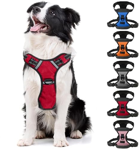 Miniatura 1 de Gorilla Grip Arnés cómodo y duradero sin tirones para perro con asa, clips de correa para mascotas en el pecho o la espalda para caminar, chaleco de