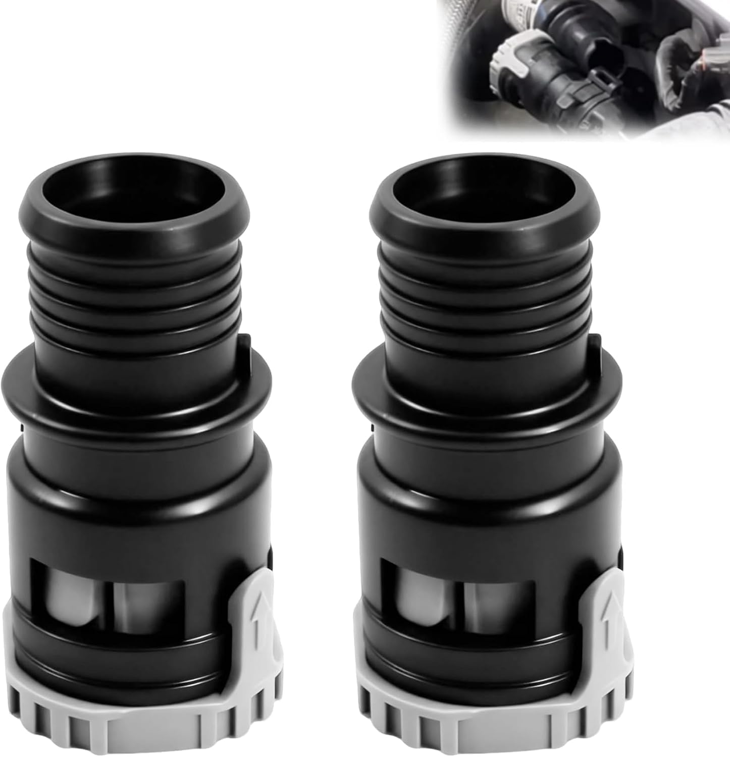 2PCS Heater Hose Connectors Fit for Ford Focus 2.0L 2012-2016, Escape Kuga 2.0L 2013-2016, EcoBoost 2013-2016, C-Max MK2 2012-2016 Replace 1495393