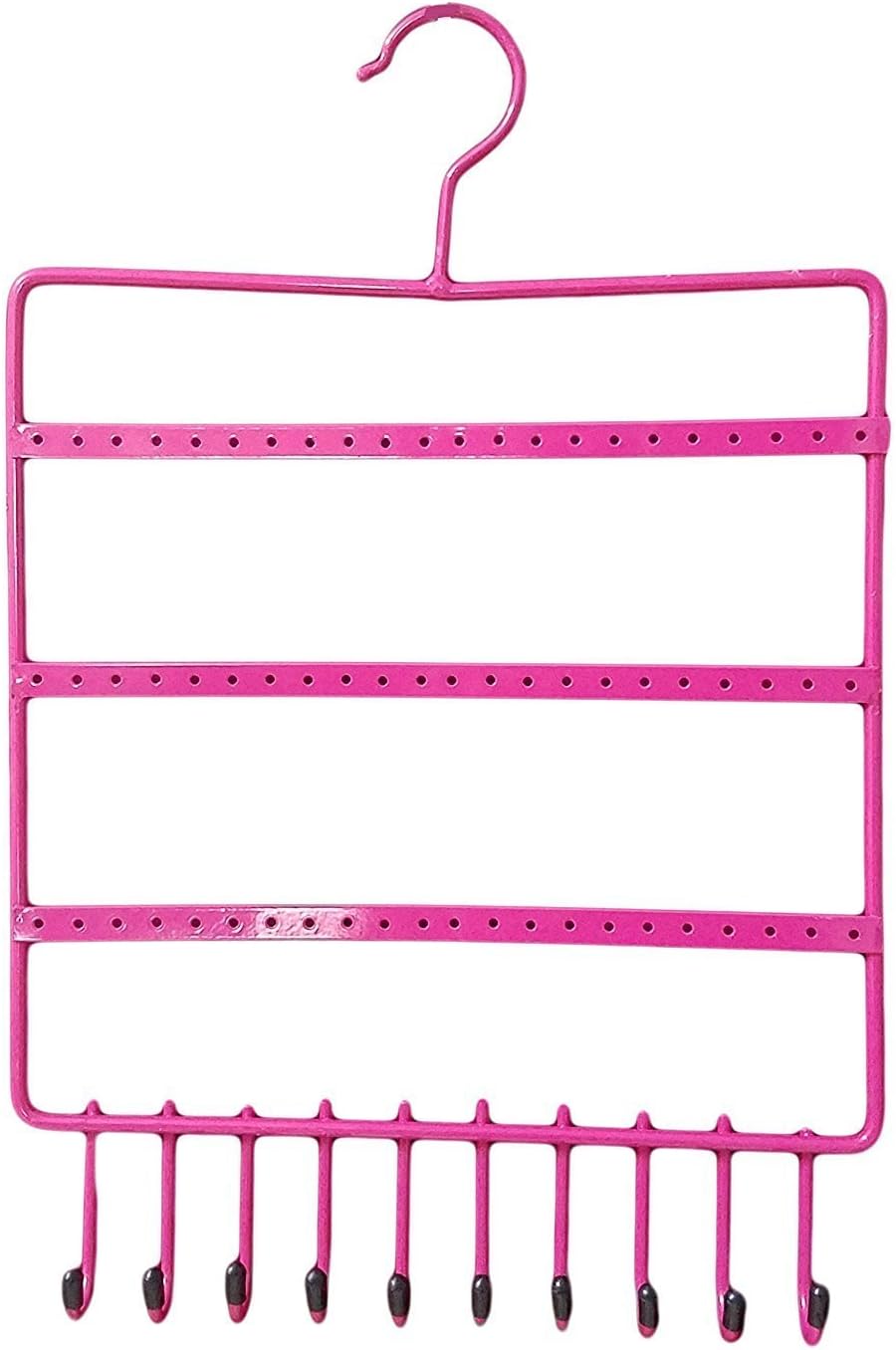 Allmart Enterprise Jewellery Display Stand Organizer for Earrings Necklace Bracelet Holder Hanger, 1 Piece, Pink