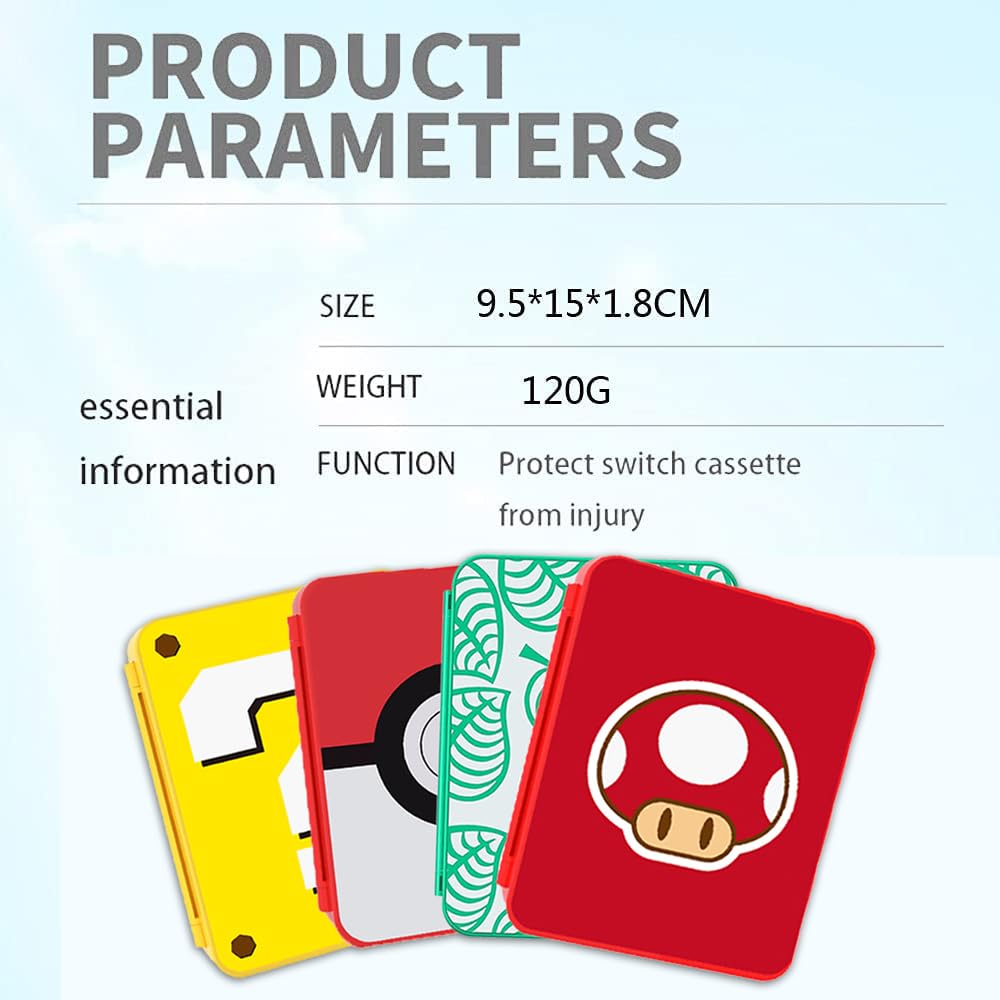 LUCYLANKER Étui de Rangement pour Jeux Switch Lite NS Peut contenir jusqu'à 16 Jeux Système de Rangement de Protection Organisateur de Cartes de Jeu Étui Rigide avec 16 emplacements (B)
