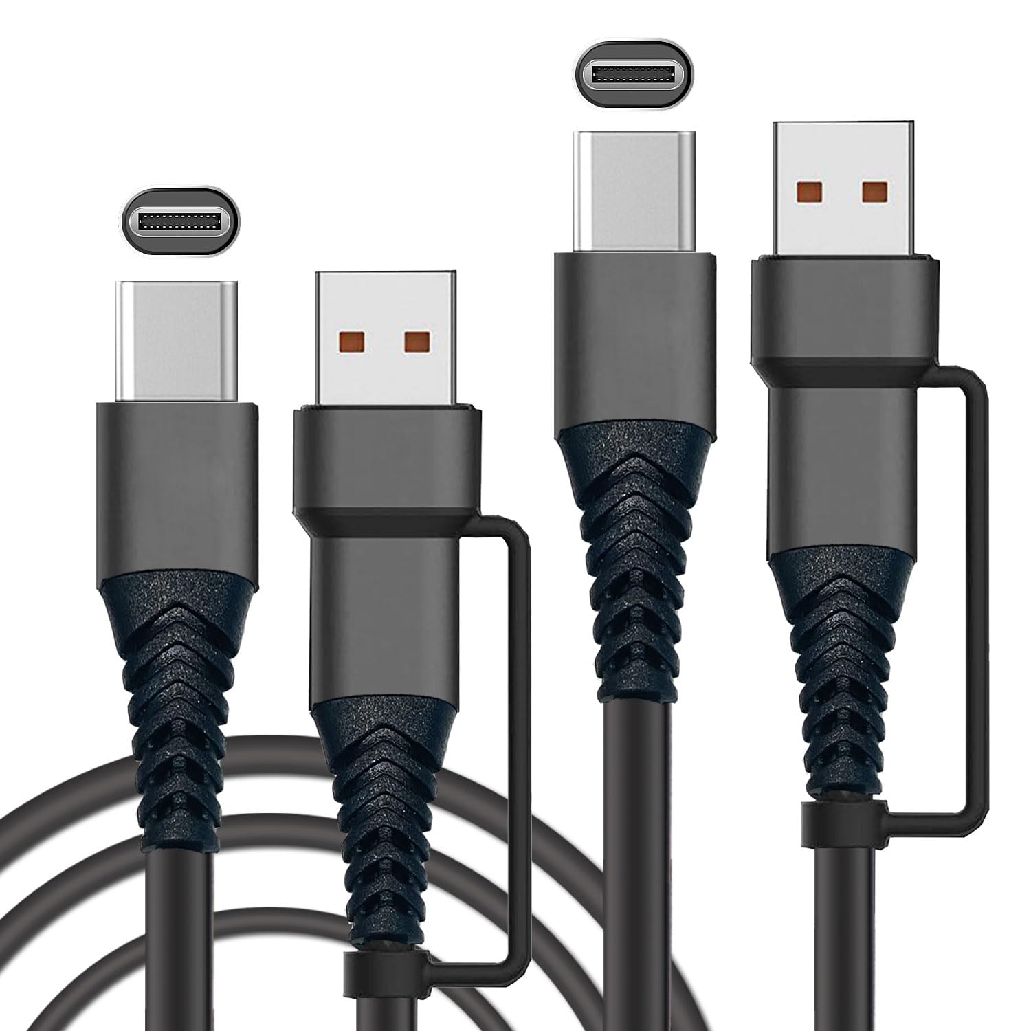 USB c Cable 60w 10ft Fast Charging qc pd Charger Cord with USB to USB c Adapter for Samsung Galaxy, IP Hone, pad, Laptop, MacBook pro, Tablet, car,