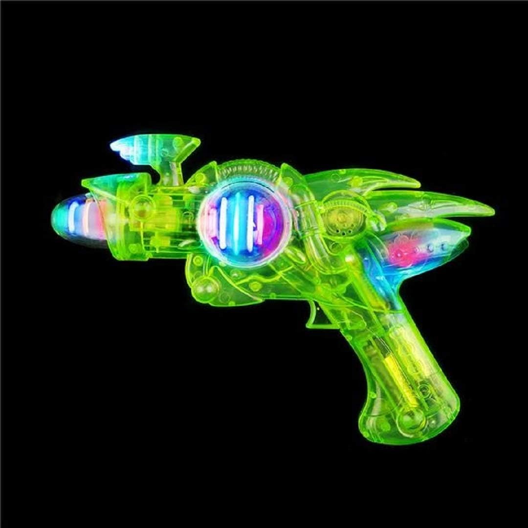 Rhode Island Novelty 11" Super Spinner UV Glow Space Gun, One per Order