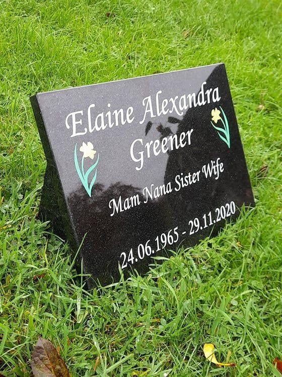 Personalized Granite Memorial Stone, Custom Engraved Headstone with Multi-Color Fill, 18x12 Inch, 3/4 Inch Thick, Polished Black Granite Grave Marker-image-34