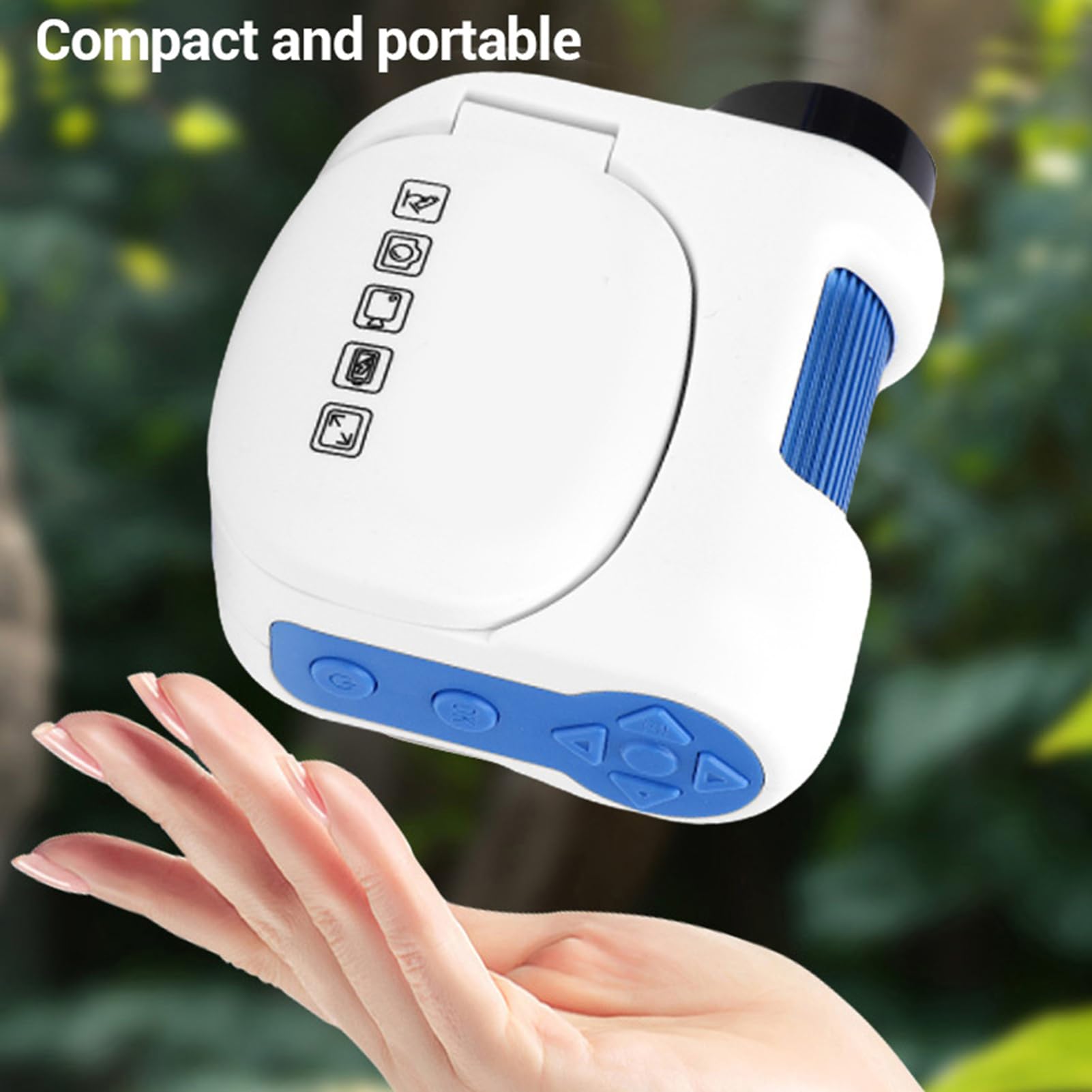 Asixxsix Microscopio Portatile per Bambini, Microscopio Digitale con Ingrandimento 100-1600X, Schermo a Colori Pieghevole con Illuminazione a LED, Batteria Ricaricabile, Design Portatile per (#3)