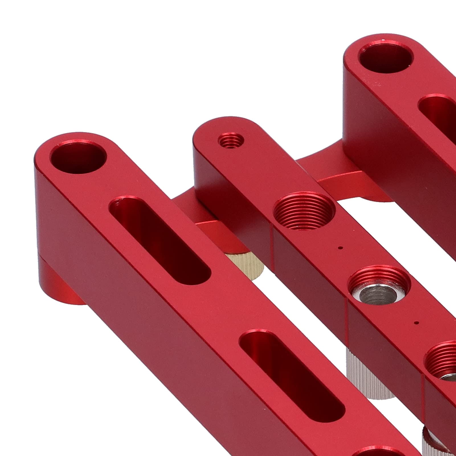 Przyrząd do kołków do obróbki drewna |Przewodnik wiercenia ze stopu aluminium do prostych i dokładnych otworów |Zestaw tulei wiertarskich i sworzni 6 mm / 8 mm / 10 mm |Kompletne
