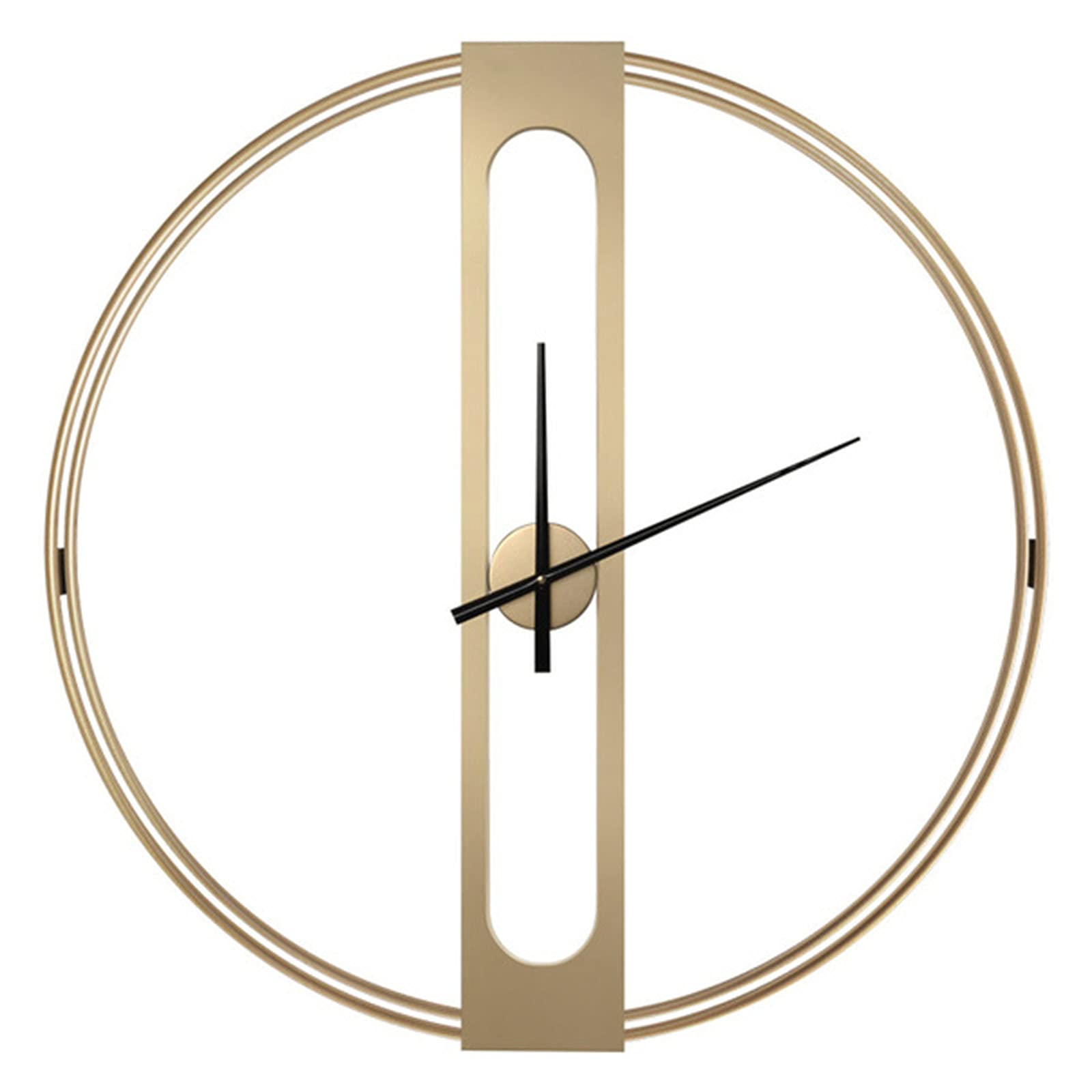 LMYSXAOZ Silent Modern Decorative Wall Clock - Solid Wood Battery Operated for Room, Office, Cafe, Hotel Decor Non Ticking Timepiece Design