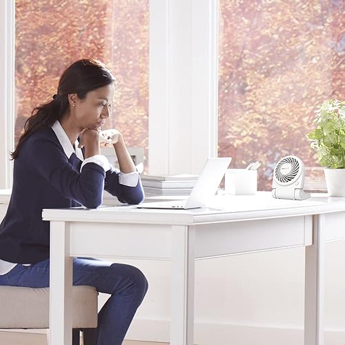 Miniatura 9 de Honeywell Mini ventilador de escritorio USB pequeño silencioso personal Turbo ventilador de mesa portátil