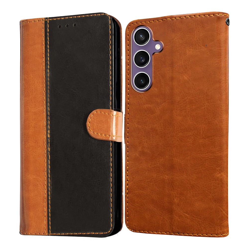 Amazon Brand- Solimo Flip for Samsung Galaxy S23 FE 5G (Leather_CamelBlack) (B0CQQWJHH9) Amazon Price History, Amazon Price Tracker