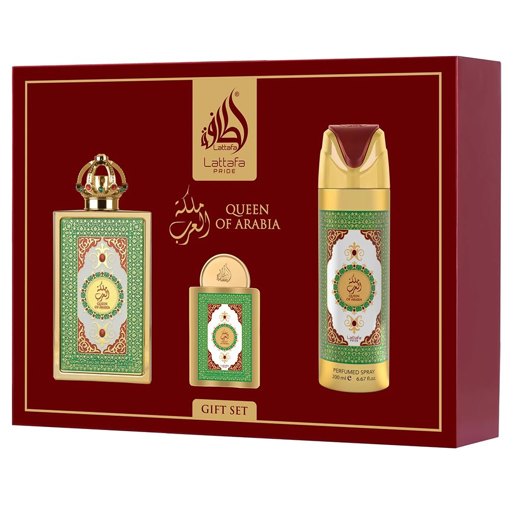 香水(女性用) Lattafa Queen Of Arabia Buy Lattafa Pride Queen of Arabia For Women 3 Piece Gift Set (100
