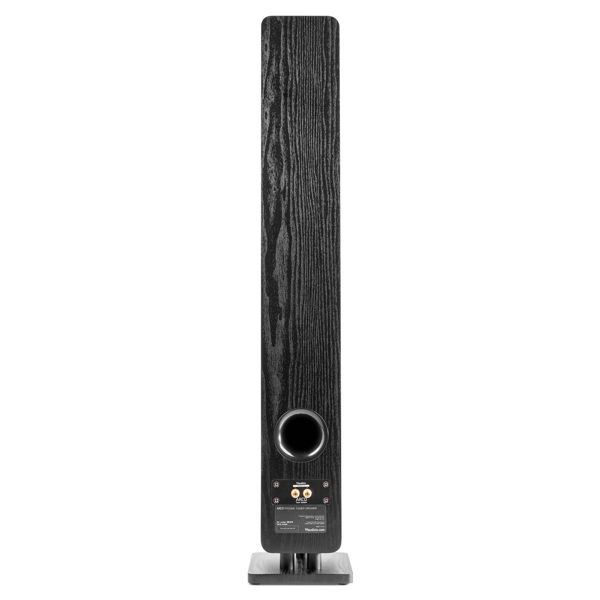 Audizio ARCO Tour de Son Hi-FI Stéréo 320W Noire - Pack Enceintes Colonnes Active + Passive avec BT, USB et Optique Tour de Son Design pour Salon, TV et Musique