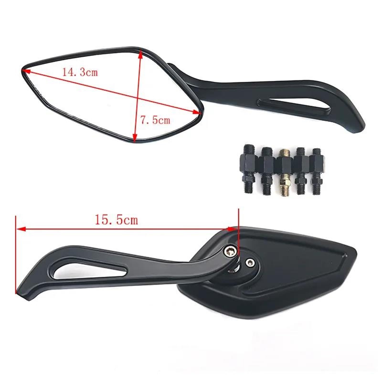 Specchio moto 8 10MM Specchietto Retrovisore Moto Specchietto Laterale In Lega Alluminio Per MT07 09 125 Per XSR Per Z650 Per Z750 Per Z800