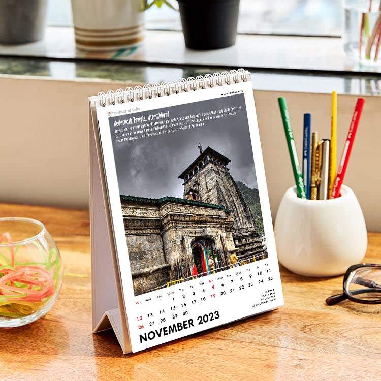 Image of Tallenge - Temples Of India - 2026 desk Calendar - 6 x 9 Inches (Paper, Desk Calendar)