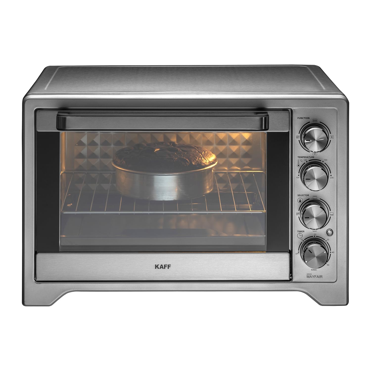 Kaff MFOT45-SS Electric Oven Toaster Grill (OTG) for Kitchen 45 Litre, 2000W with Rotisserie and Convection Fan | Stainless Steel Finish Styling Handle (Silver)-image-39