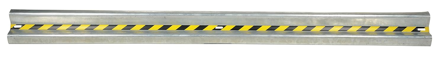 Vestil GR-H2R-BO-12-HDG Galvanized Steel Straight Guard Rail 144 In. Length Gray