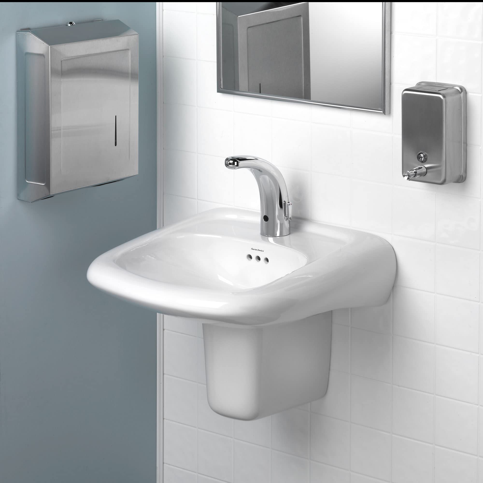 American Standard 0955.001EC.020 Murro Wall#Hung CHO Lavatory with 